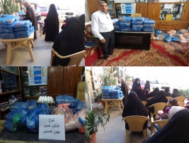فرع الكريعات: الدكتور/ حسين مهدي الحسيني وعدد من المحسنين يتبرعون بسلال غذائية للأسر المتعففة