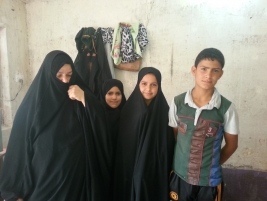 Widow and her orphaned children, forced to migrate from the unstable Al-Anbar, seek your help. 