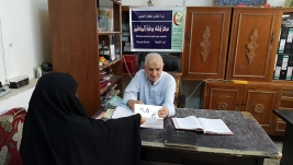 مركز ارشاد الكريعات: السيد / حيدر عبد الامير يتبرع مبلغا مقداره (325) الف دينار للأسر المستحقة