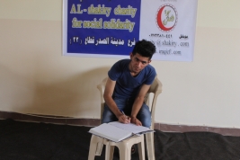 فرع مدينة الصدر : الشاب سجاد ماجد يحصل على كفالته الدراسية لشهر ايار.