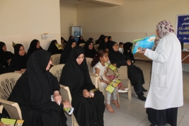 فرع مدينة الصدر : بالتعاون مع المركز الصحي السادس تم اقامة ندوة صحية