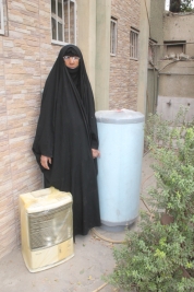 فرع مدينة الصدر:السيدة نجية محسن تحصل على أجهزة منزلية كتبرعات من اهل الخير  