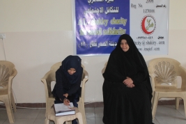 فرع مدينة الصدر : الطفلة حوراء محمد ناظم تستلم الكفالة الشهرية الخاصة بها لشهر كانون الاول