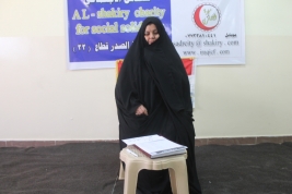 فرع مدينة الصدر : الطفلة حوراء محمد ناظم تستلم الكفالة الشهرية لشهر كانون الثاني من المتبرعة سوما صالح