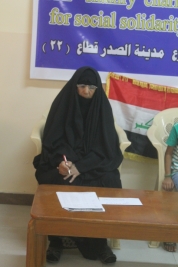 فرع مدينة الصدر:الطفل حسين وعد خلف يستلم كفالة شهرأيارمن المتبرعه(داليا الصباغ)