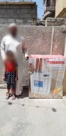 فرع مدينة الصدر: تسليم تبرعات من السيد/ عبد الصاحب الشاكري