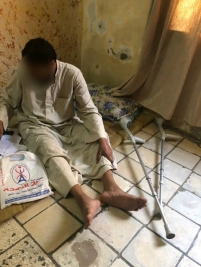 فرع مدينة الصدر : عائلة متعففة واب مصاب ومن ذوي الاحتياجات الخاصة تناشد الخيرين لمساعدتهم 