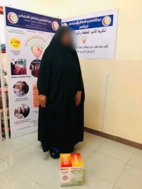 فرع مدينة الصدر : تسليم الكفالة الشهرية من السيدة سوما صلاح 
