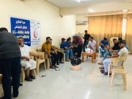 فرع مدينة الصدر : بالتعاون مع مبرة الشاكري والمركز الوطني لنقل الدم حملة تبرع بالدم .