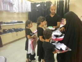 فرع مدينة الصدر : طفلة يتيمة تحصل على كفالة شهرية  من السيدة ( ل ، ش ) 