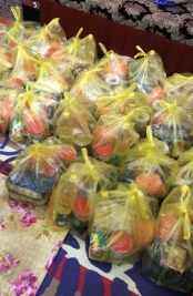 فرع مدينة الصدر : استلام 50 سلة غذائية استجابة لحملة شهر رمضان المبارك 