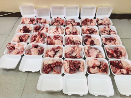 فرع مدينة الصدر : تبرع 30 حصة من اللحم الاحمر من الدكتور ( أ ، م )