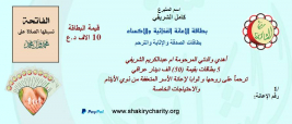 فرع النجف :-  السيد / صلاح الشريفي يتبرع لاعانه عدد من الاسر ببطاقات الصدقه و الاثابة والترحم