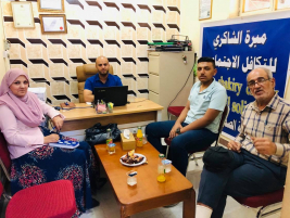 فرع مدينة الصدر : زيارة من منظمة (تمكن) لتنمية الشباب لمقر فرع مدينة الصدر 