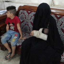فرع الكريعات : سيدة متعففة تناشد فرعنا لاغاثة اسرتها في علاجها وعلاج ابنها المريض 