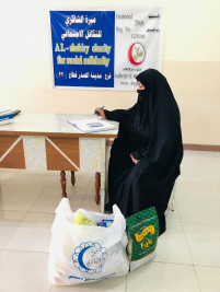 فرع مدينة الصدر :  الاستاذ /عبدالصاحب الشاكري يتبرع لاسرة من ذوي الايتام