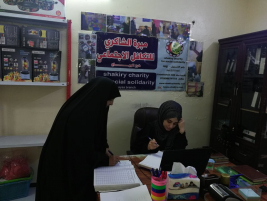 فرع البياع : تسليم كفالة الايتام  للارملة (انتصار ,ع) من المتبرع / محمد نعمه