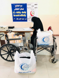 فرع مدينة الصدر : السيدة / ليلى حسين تساهم في توفير احتياجات اطفال من ذوي الاحتياجات الخاصة 