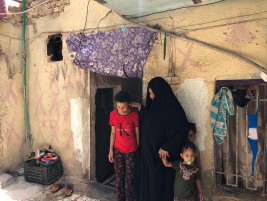 فرع مدينة الصدر : الارملة (شيماء ، ع ، ز ) تناشد الخيرين لمساعدتها 