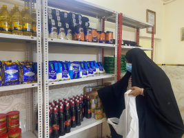 فرع البياع : مساعدة مالية من المتبرع / ليث كبه , للارملة (انتصار , ع)