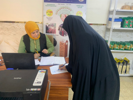 فرع البياع : مساعدة مالية للمتعففة ( زينب , ع) من السيد / عزام شفيل 