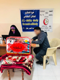 فرع مدينة الصدر : تسليم تبرعات المحسنين الكرام 