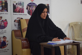 فرع النجف :- تسليم التبرع الوارد لاسره السيدة / كريمه . م . ر من قبل السيد / ع . ا 