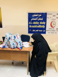 ع مدينة الصدر : تسليم كفالة الايتام الشهرية من السيدة (ل ، ش )