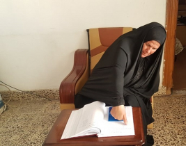 فرع النجف :- تسليم التبرع المستلم من الدكتوره / س. س 