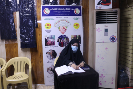 فرع البصرة :تسليم المساعدات الانسانية المقدمة من الحاج/ عبد الصاحب الشاكري