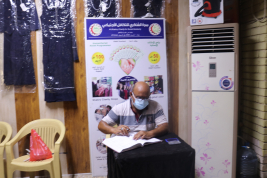 فرع البصرة :تسليم المساعدات الانسانية المقدمة من الحاج/ عبد الصاحب الشاكري