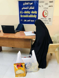 فرع مدينة الصدر : تسليم كفالة الايتام الشهرية المقدمة من السيدة / سهى شبر