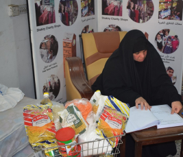 فرع النجف :-  تسليم الكفالة الشهريه من قبل السيد / حارث كبه  الى اسرة السيدة  ( سناء . ح . ع )