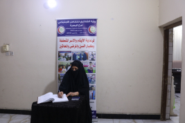 فرع البصرة: تسليم كفالة الاسرة الشهرية من المتبرع/ حبيب راضي