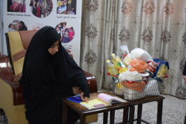 فرع النجف :- تسليم كفاله الشهريه من قبل السيد / زيد الواسطي لاسره السيده / دعاء . ص . ه 