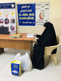 فرع مدينة الصدر : تسليم كفالة الايتام الشهرية المقدمة من السيدة / نزهت الحسني 