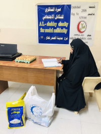 فرع مدينة الصدر : تسليم كفالة الايتام الشهرية من الدكتور / هادي أميد 