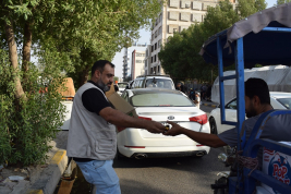 فرع النجف :- الانسه / ندى سلام موسى  تتبرع لحمله شهري محرم وصفر 