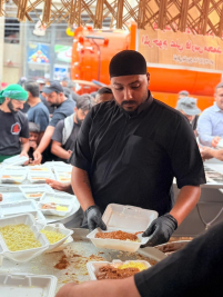 Generous donation by a benefactor in support of services to visitors of Abu Abdullah Al-Hussein (peace be upon him).   