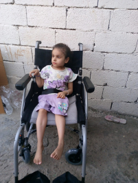 فرع البياع / تبرع عيني من  فاعل خير ( كرسي لذوي الاحتياحات الخاصه ) للطفله جنان