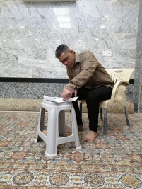 فرع النجف: تسليم التبرع الوارد من (تبرعات المحسنين الكرام)