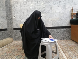 فرع النجف :-  تسليم التبرع الوارد من (الآنسة/ ندى سلام موسى)