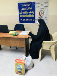 فرع مدينة الصدر : تسليم تبرعات المحسنين الكرام 