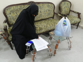 فرع النجف: تسليم التبرع الوارد من (تبرعات المحسنين الكرام)