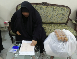 فرع النجف :-تسليم الكفالة الشهرية المقدمة من (السيد/ علي الشاكري)