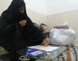 فرع النجف: تسليم التبرع الوارد من (تبرعات المحسنين الكرام)