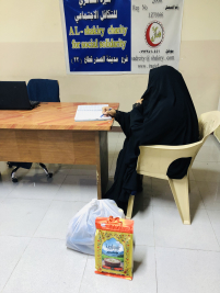 فرع مدينة الصدر: تسليم التبرع الوارد من (تبرعات المحسنين الكرام)
