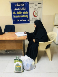 فرع مدينة الصدر: تسليم التبرع الوارد من (السيدة/ فاعلة خير)