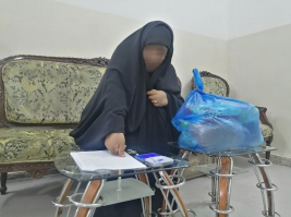 فرع النجف: تسليم الكفالة الشهرية المقدمة من (السيدة/ عالية جواد)