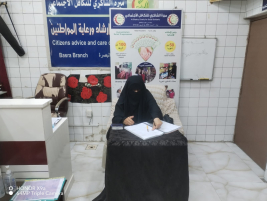 فرع البصرة: تسليم كفالة الاسرة الشهرية من المتبرعة الكريم ( نداء حبيب )